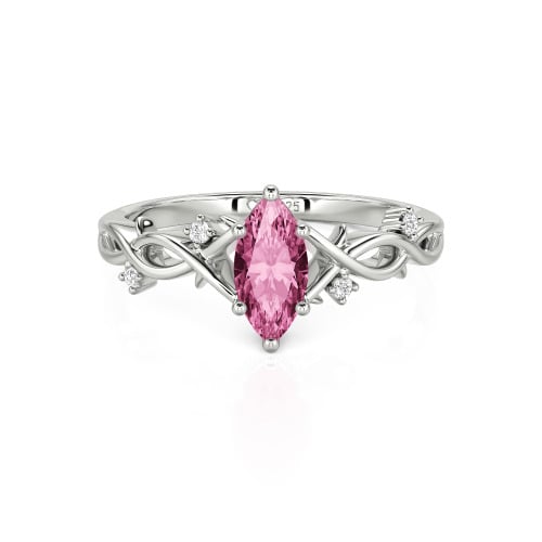 Jeulia Custom Twist Thorn Marquise Cut Engagement Ring