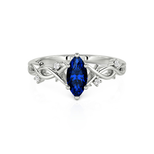 Jeulia Custom Twist Thorn Marquise Cut Engagement Ring