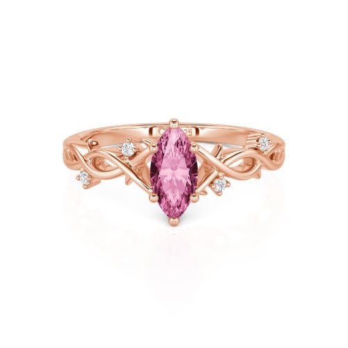 Jeulia Custom Twist Thorn Marquise Cut Engagement Ring