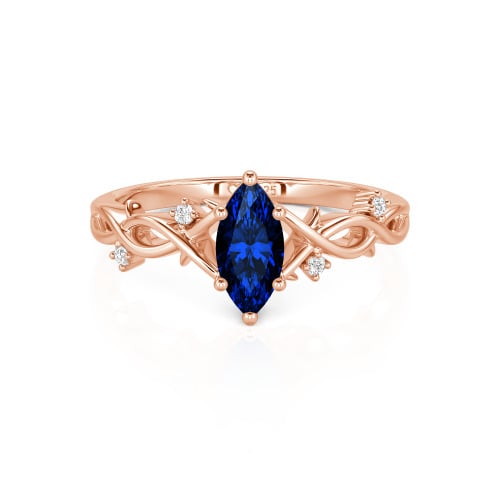 Jeulia Custom Twist Thorn Marquise Cut Engagement Ring