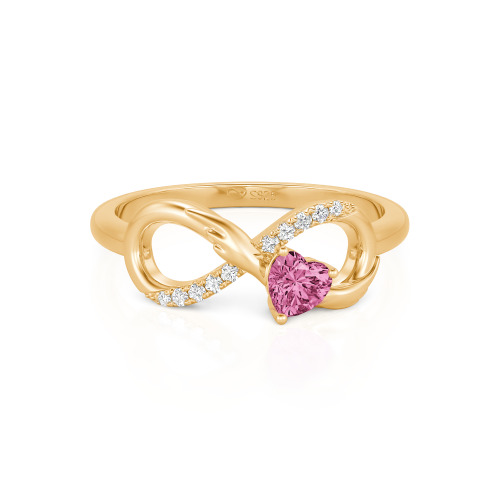 Jeulia Infinity Heart Wedding Ring Angel Wings Sterling Silver