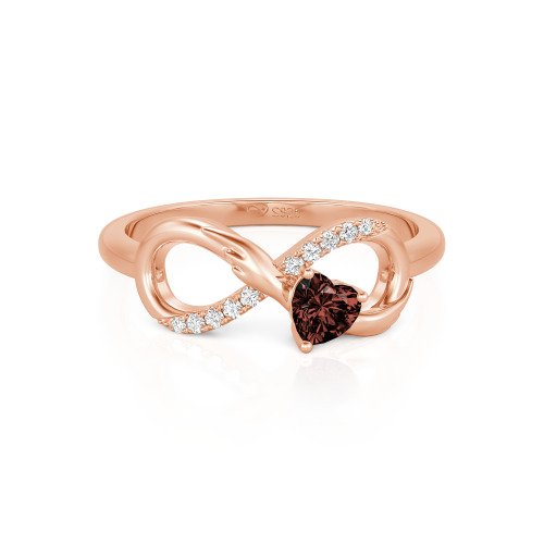 Jeulia Infinity Heart Wedding Ring Angel Wings Sterling Silver
