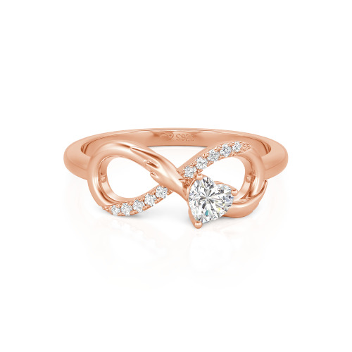 Jeulia Infinity Heart Wedding Ring Angel Wings Sterling Silver