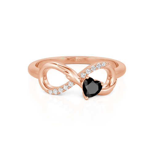 Jeulia Infinity Heart Wedding Ring Angel Wings Sterling Silver