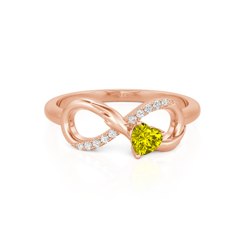 Jeulia Infinity Heart Wedding Ring Angel Wings Sterling Silver