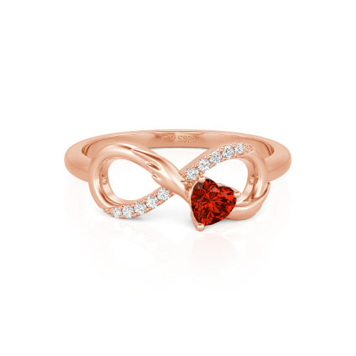 Jeulia Infinity Heart Wedding Ring Angel Wings Sterling Silver