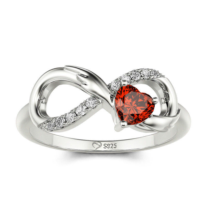  Infinity Heart Wedding Ring