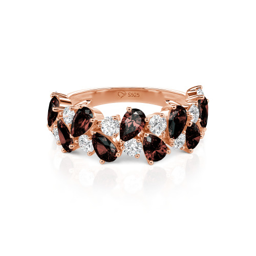 Jeulia Intricate Floral Eternity Custom Women's Wedding Band