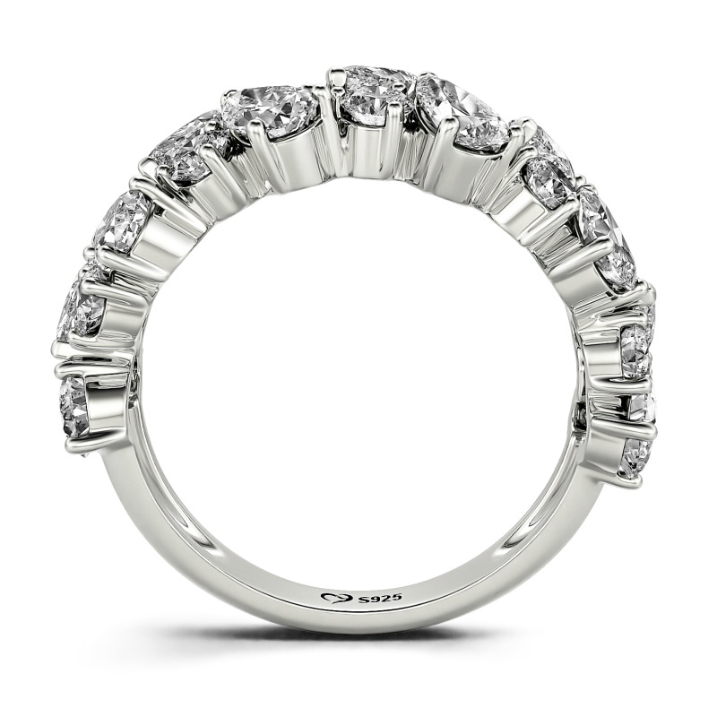 Jeulia Intricate Floral Eternity Custom Women's Wedding Band