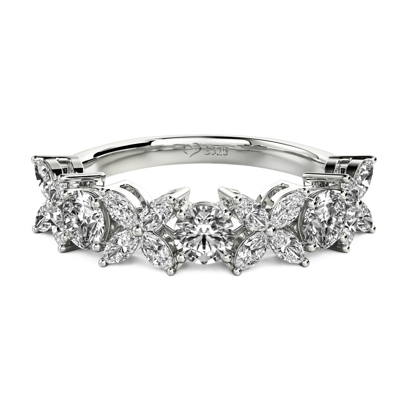 Jeulia Olivetta Anillo Mariposa en Racimo Personalizado para Mujer