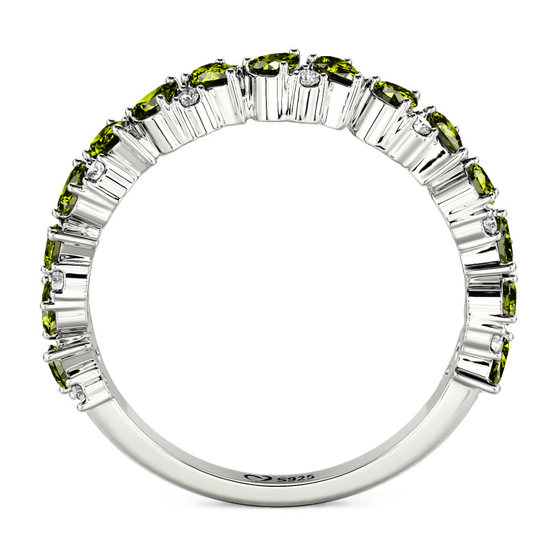 Jeulia Alianza de Boda Eternidad Hoja Clásica Personalizada para Mujer