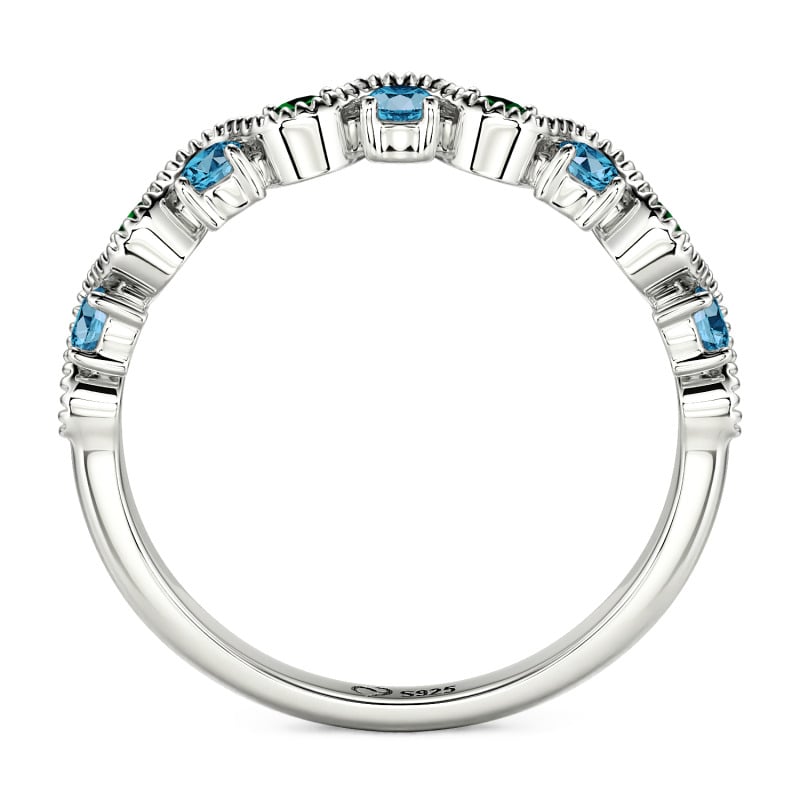 Jeulia Custom Simple Wave Wedding Band