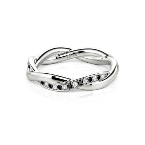 Jeulia Twist Custom Wedding Band for Women Sterling Silver