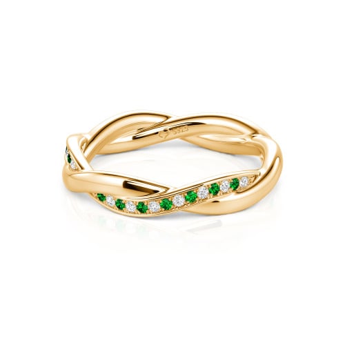 Jeulia Twist Custom Wedding Band for Women Sterling Silver