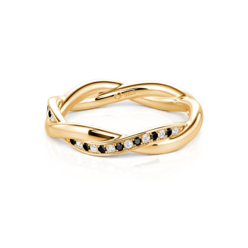 Jeulia Twist Custom Wedding Band for Women Sterling Silver