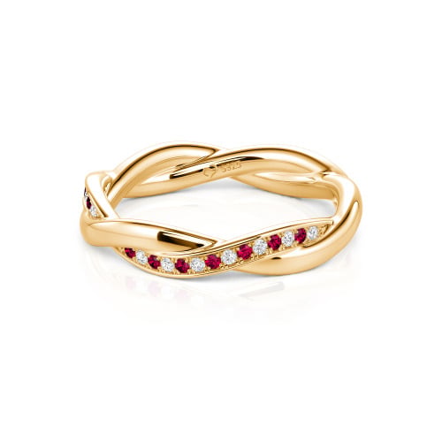 Jeulia Twist Custom Wedding Band for Women Sterling Silver