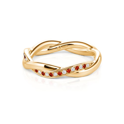 Jeulia Twist Custom Wedding Band for Women Sterling Silver
