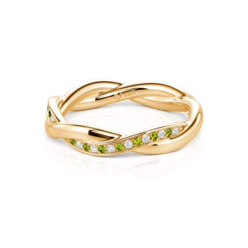 Jeulia Twist Custom Wedding Band for Women Sterling Silver