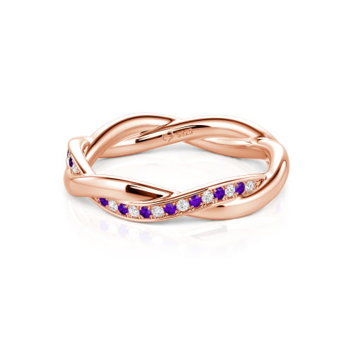 Jeulia Twist Custom Wedding Band for Women Sterling Silver