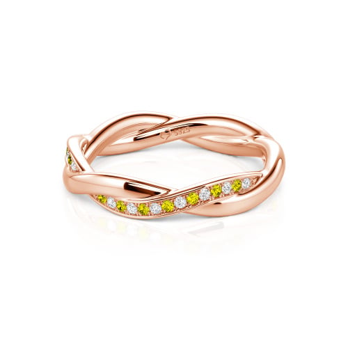 Jeulia Twist Custom Wedding Band for Women Sterling Silver