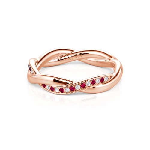 Jeulia Twist Custom Wedding Band for Women Sterling Silver