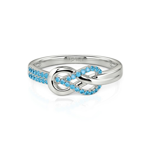 Jeulia Knot Twist Simple Custom Half Eternity Ring