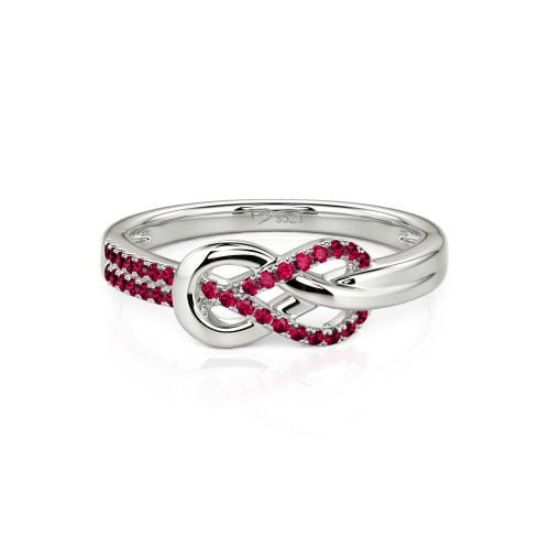Jeulia Knot Twist Simple Custom Half Eternity Ring