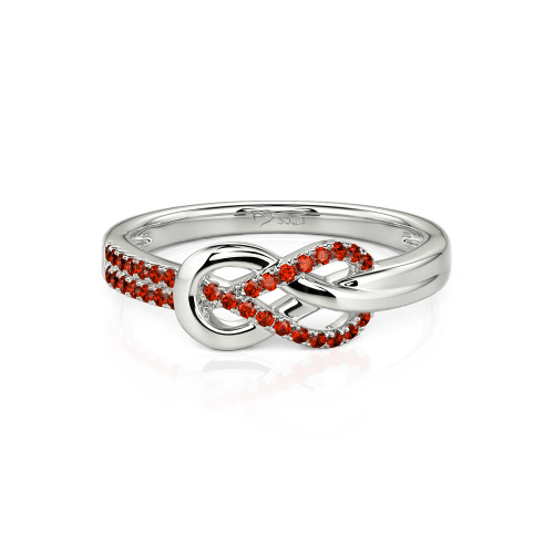 Jeulia Knot Twist Simple Custom Half Eternity Ring