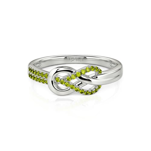 Jeulia Knot Twist Simple Custom Half Eternity Ring
