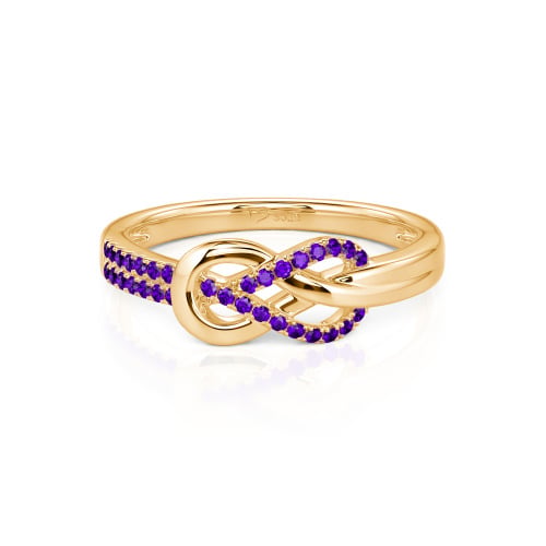 Jeulia Knot Twist Simple Custom Half Eternity Ring