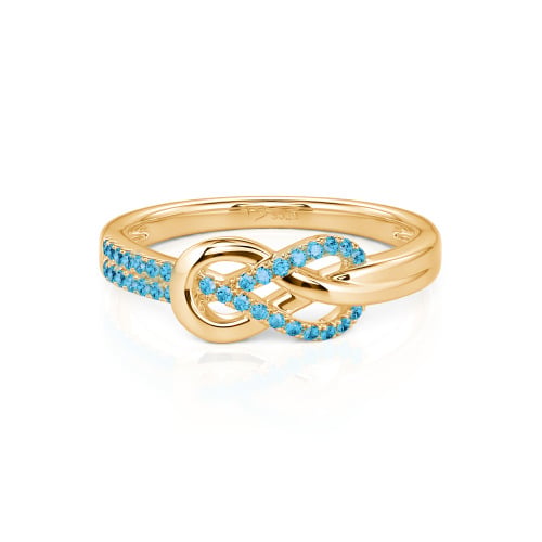 Jeulia Knot Twist Simple Custom Half Eternity Ring