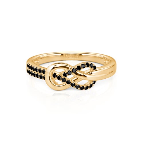 Jeulia Knot Twist Simple Custom Half Eternity Ring