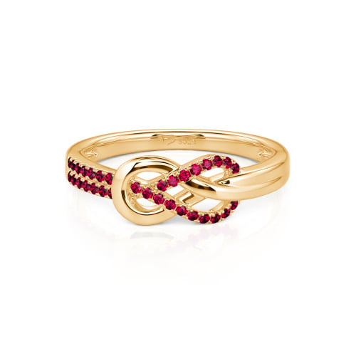 Jeulia Knot Twist Simple Custom Half Eternity Ring