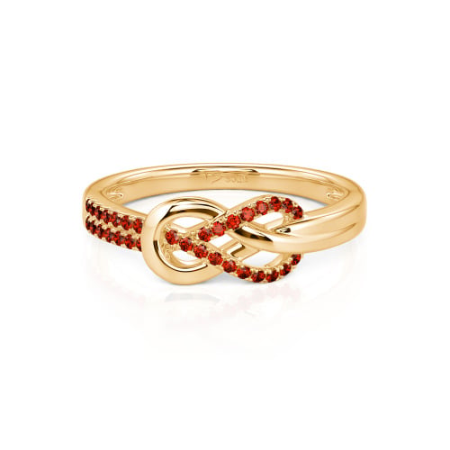 Jeulia Knot Twist Simple Custom Half Eternity Ring