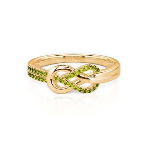 Jeulia Knot Twist Simple Custom Half Eternity Ring