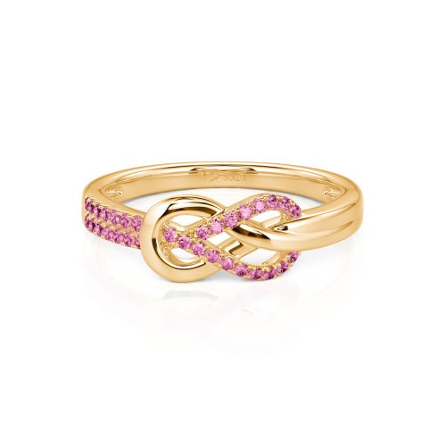 Jeulia Knot Twist Simple Custom Half Eternity Ring