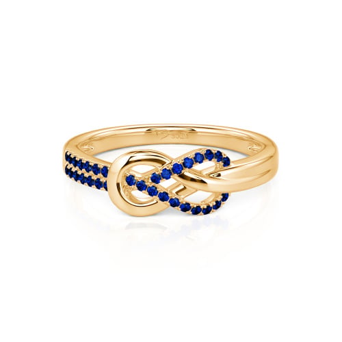 Jeulia Knot Twist Simple Custom Half Eternity Ring