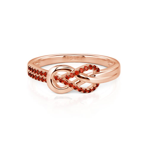 Jeulia Knot Twist Simple Custom Half Eternity Ring