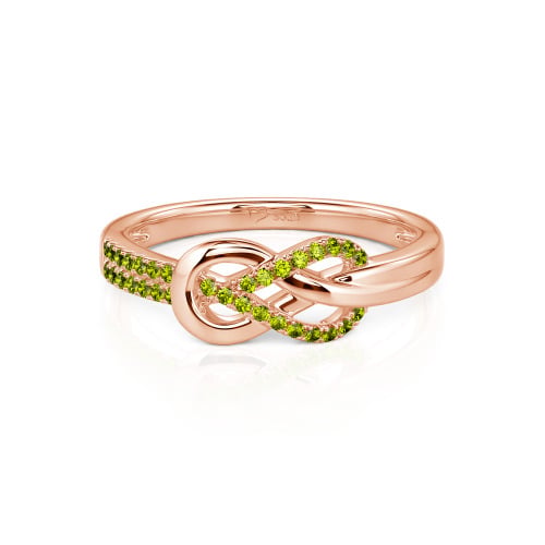 Jeulia Knot Twist Simple Custom Half Eternity Ring