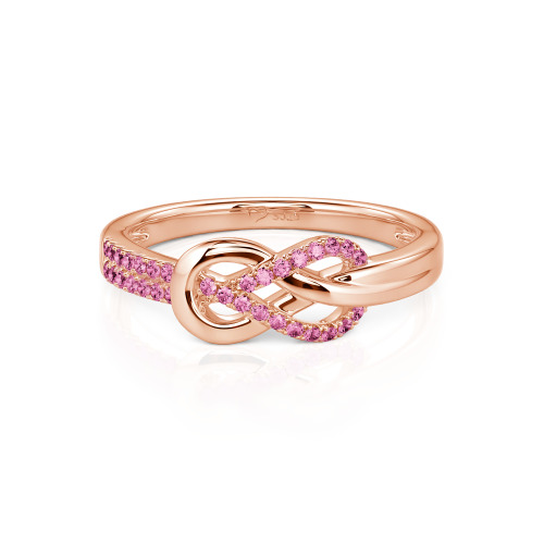 Jeulia Knot Twist Simple Custom Half Eternity Ring