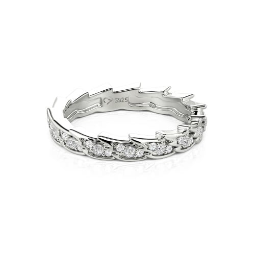 Jeulia Custom Simple Angel Wings Wedding Band for Women