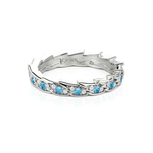 Jeulia Custom Simple Angel Wings Wedding Band for Women