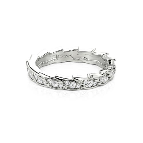 Jeulia Custom Simple Angel Wings Wedding Band for Women