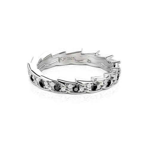 Jeulia Custom Simple Angel Wings Wedding Band for Women