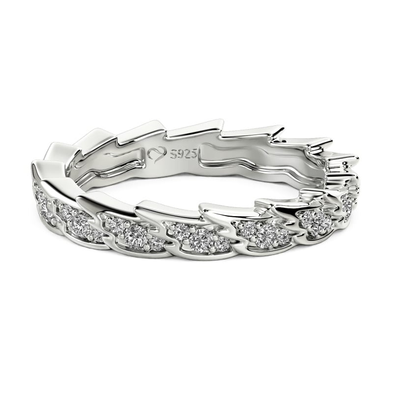 Jeulia Custom Simple Angel Wings Wedding Band for Women