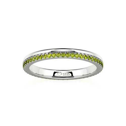 Jeulia Custom Double Row Round Cut Eternity Wedding Band