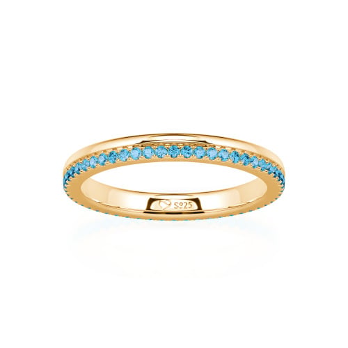 Jeulia Custom Double Row Round Cut Eternity Wedding Band