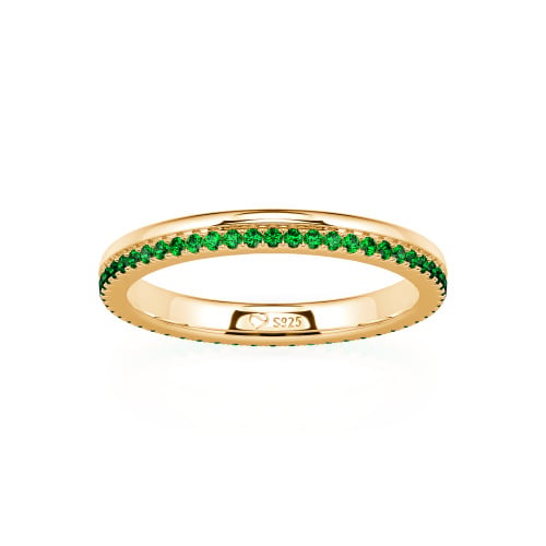 Jeulia Custom Double Row Round Cut Eternity Wedding Band