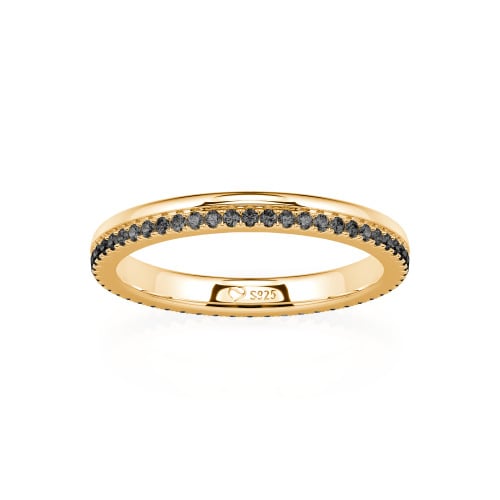 Jeulia Custom Double Row Round Cut Eternity Wedding Band