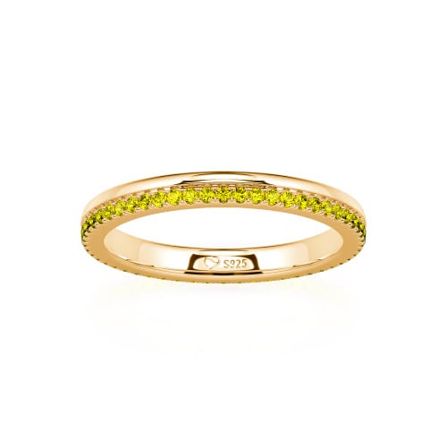 Jeulia Custom Double Row Round Cut Eternity Wedding Band